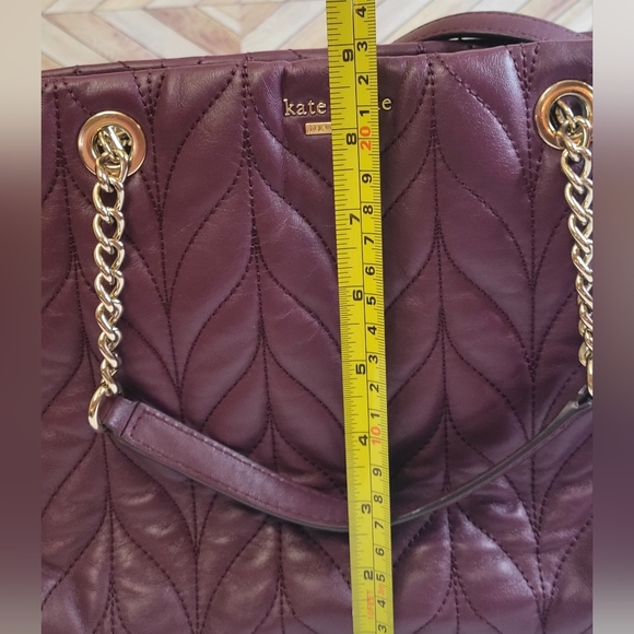 Kate Spade Meena Briar Lane Quilted Leather Handbag Crossbody in Plum Color - Picture 15 of 16